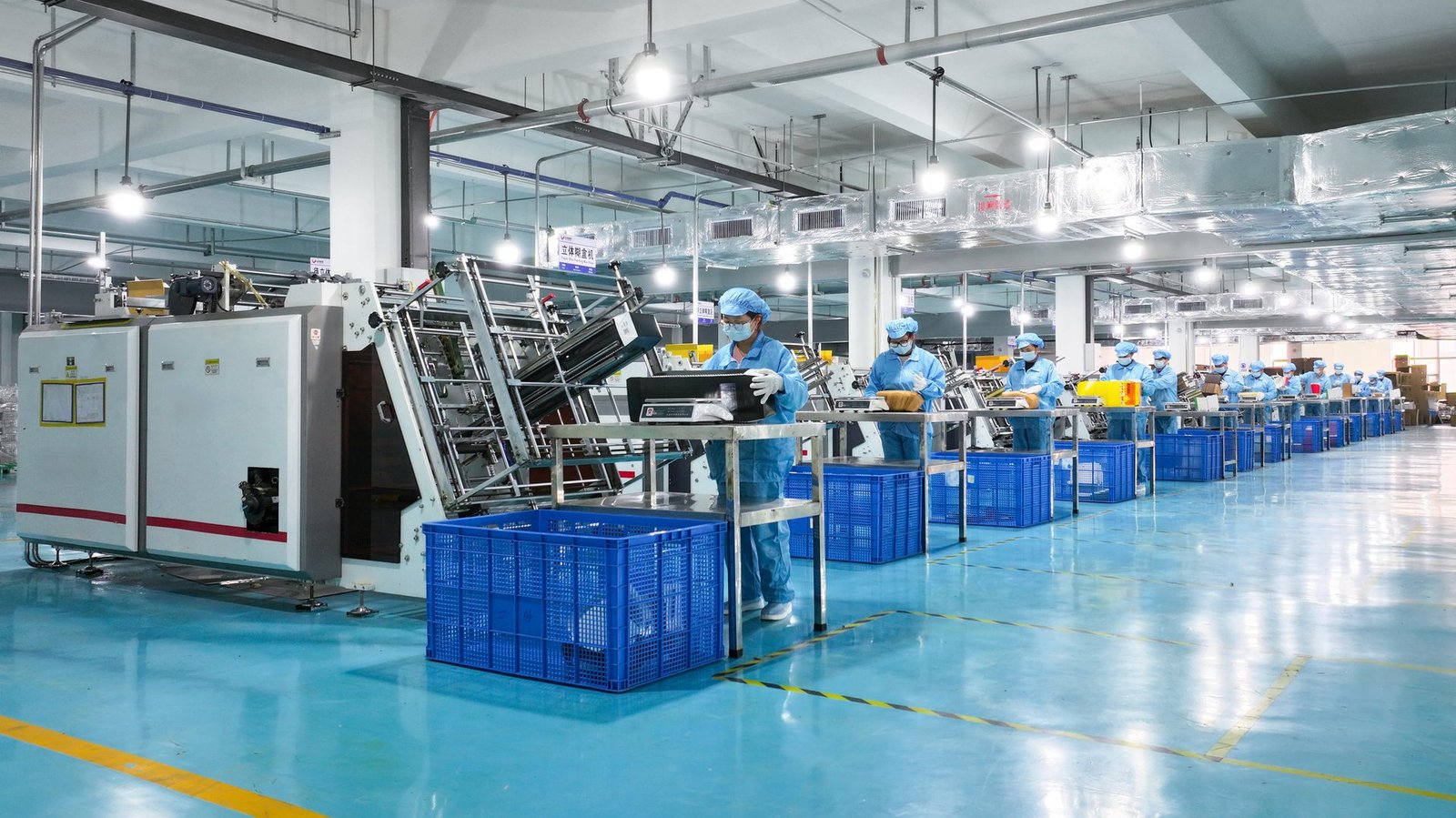 Production line and forming area